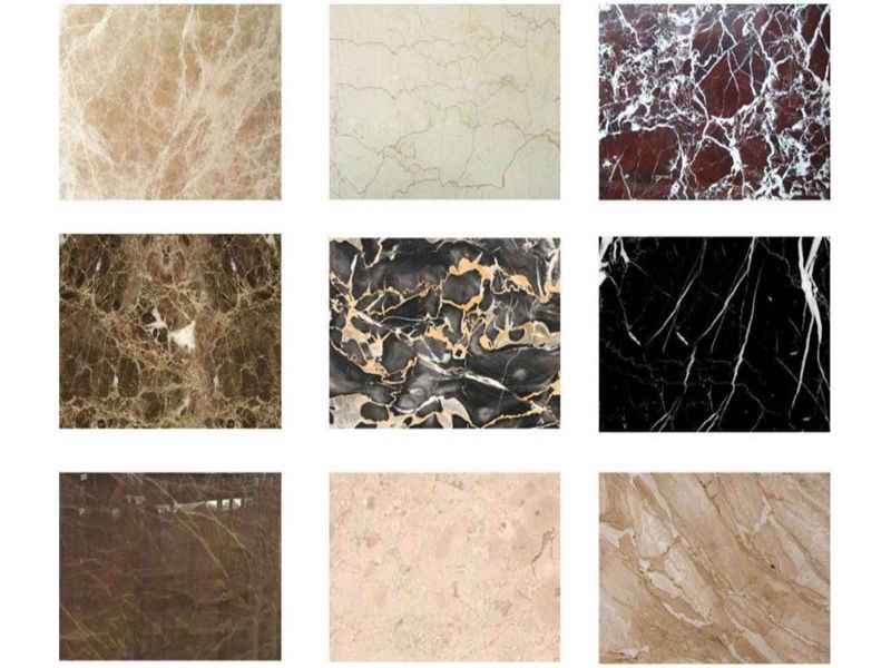 Đá marble có màu sắc đa dạng và đường vân uyển chuyển