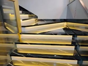 Đá nung kết Marquina Motas Veino ốp lát cầu thang