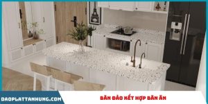 Bàn đảo kết hợp bàn ăn đá TERRAZZO