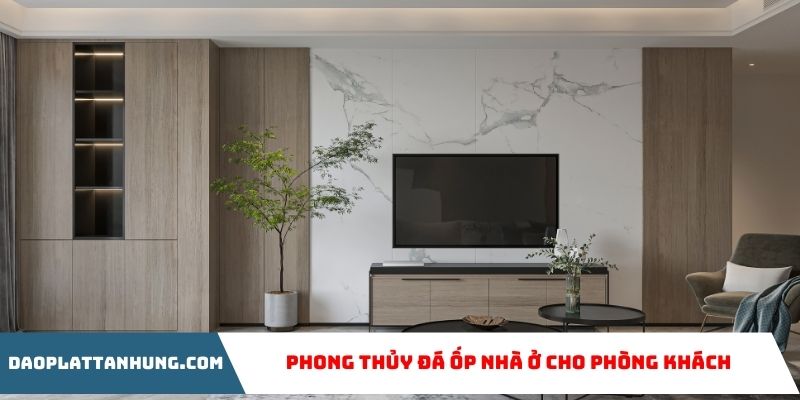 phong thủy đá ốp nhà ở cho phòng khách