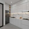 Đá trắng ý vân mây ốp mặt bàn bếp