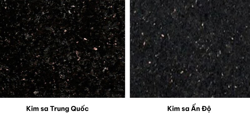 So sánh đá kim sa Ấn Độ và Trung Quốc