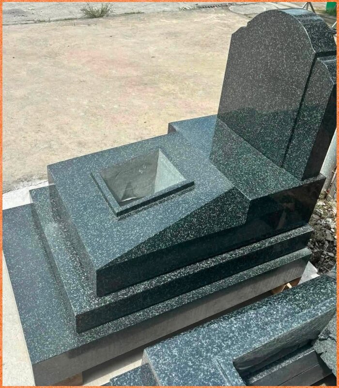 Đá xanh Hassan ốp mộ siêu bền